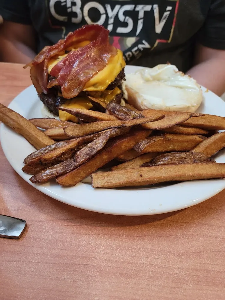 Bacon Cheeseburger and Fries
